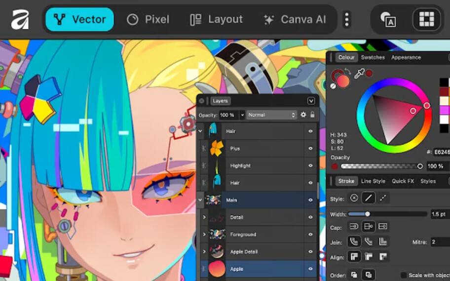 Canva compra Affinity e transforma rival do Photoshop em aplicativo gratuito para sempre