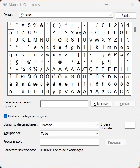 Como digitar caracteres especiais no teclado?