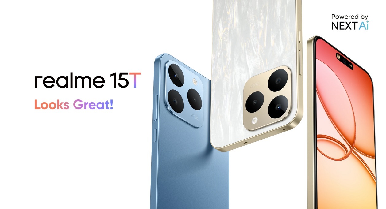 Novo realme 15T chega ao Brasil com design curvado e a tela mais brilhante da categoria