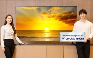 Samsung revela TV QD-OLED com painel de maior brilho do mundo na CES 2026